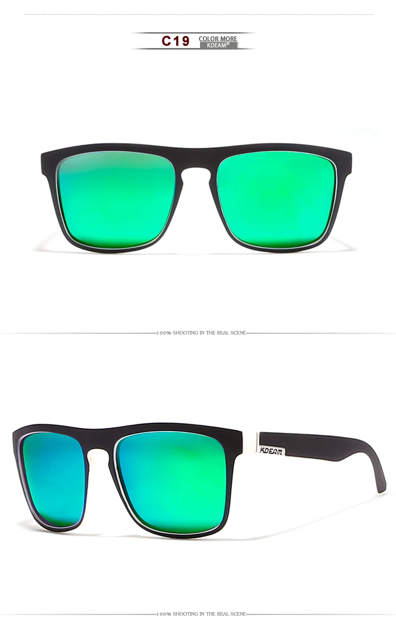 KDEAM очки поляризационные солнцезащитные очки мужские спортивные очки женские oculos de sol светоотражающее покрытие UV400 zonnebril с Чехол KD156