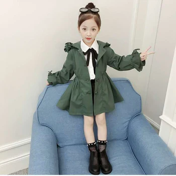 

New Style Autumn Long Sleeve Hoodie Jacket Girls Warm Coats 4 6 8 10 12 13 Yrs Girls Kids Clothes Fashion Kids Wear Clothing