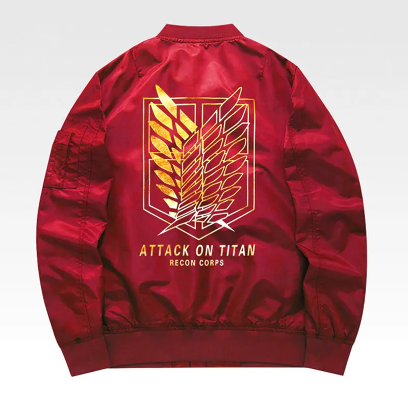 Najtaniej Atak na tytana męskie płaszcze atak Cosplay bomber jacket wiosna Baseball kurtki przeciwdeszczowe Shingeki przebranie na karnawał 112701