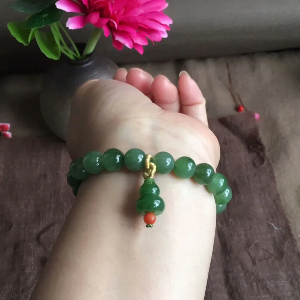 Сертификат 9,5 мм натуральный зеленый Jade Jasper нефрит зеленый кристалл 9,5 мм драгоценный камень класса A круглые бусины стрейч AAAAA