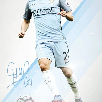 Manchester City Sliva 1617 Poster Print (24 x 36)