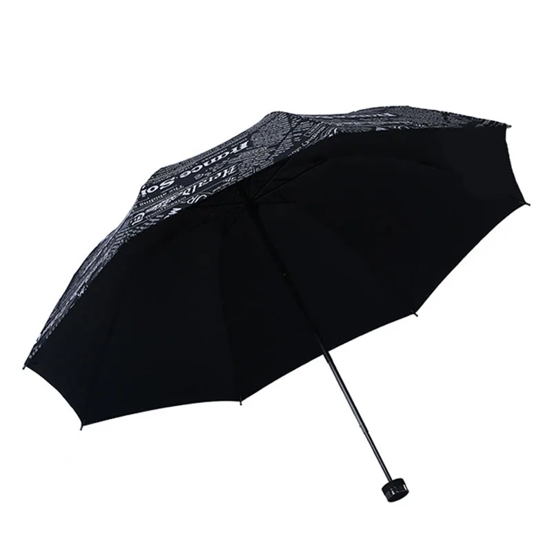 1 Pc Wholesale High quality 3 Folding Umbrella Anti UV Vinyl Woman