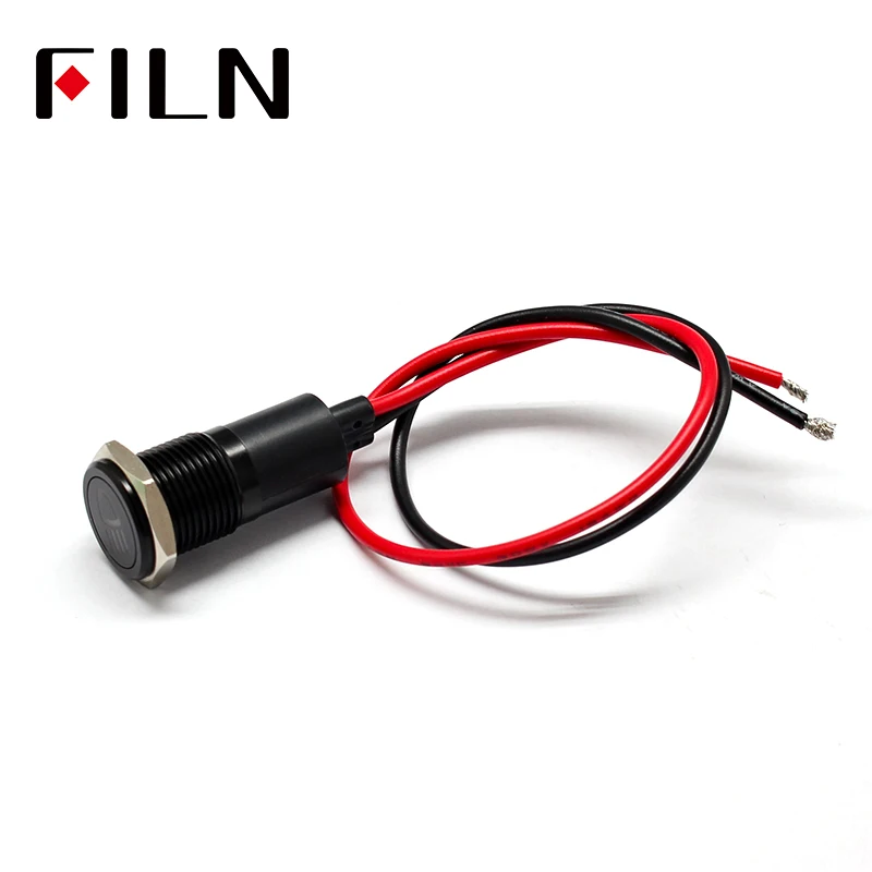 FILN 14 мм Приборная панель автомобиля двойная вспышка символ led красный желтый