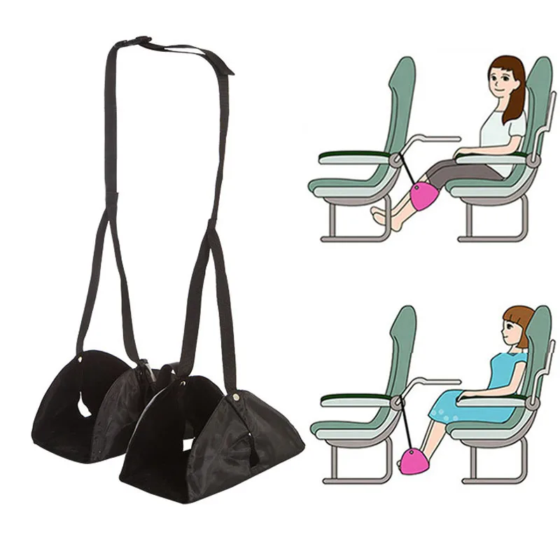 

Flight Travel Essential Aviation Seat Foot Pad Adjustable Train Airplane Foot Rest Feet Hammock Portable Travel Accessories 219