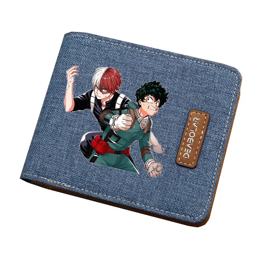 Бумажники с героями мультфильма «Мой герой» Boku no Hero Academy Izuku Midoriya, короткий кошелек, студенческий кошелёк для монет - Цвет: 01