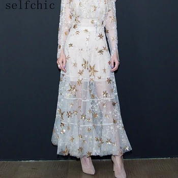 

Women Long Skirt Designer Stars Sequin Skirts 2019