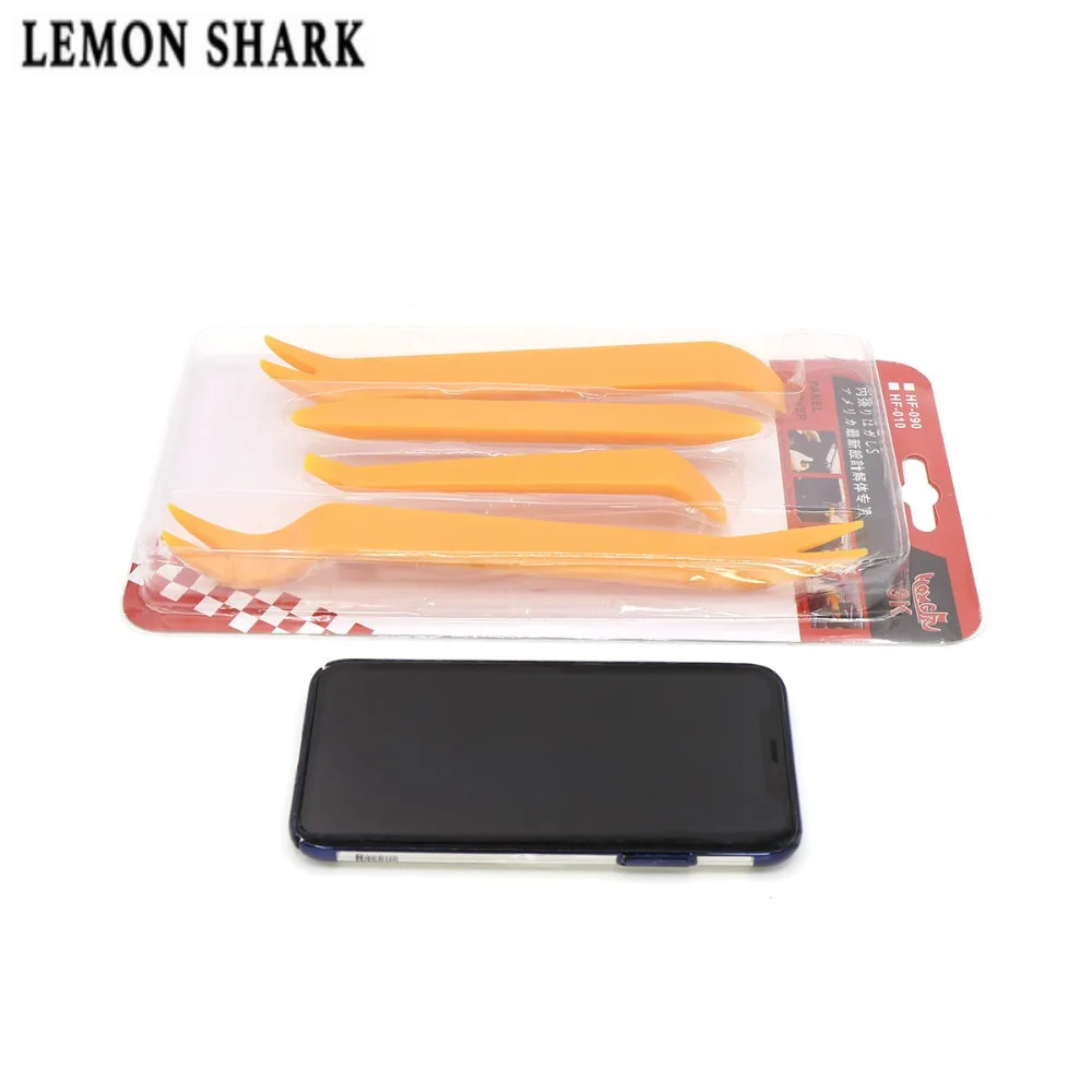 pioneer car audio LEMON SHARK 4 pcs Plastic Repairing Tool Car Radio Door Clip Panel Trim Dash Audio Stereo Removal Installation Pry For Car head unit