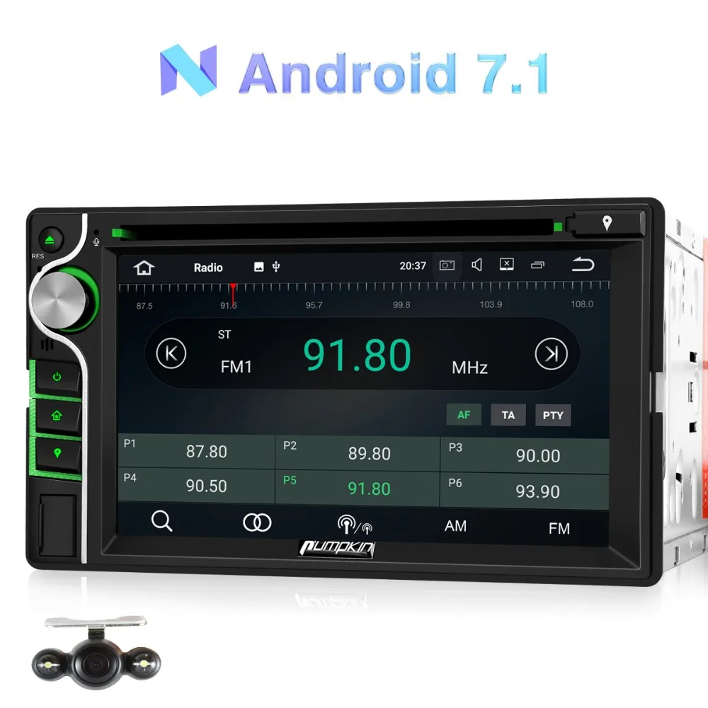 

Pumpkin 2 Din 6.2''Android 7.1 2G RAM 16G ROM Universal Car Radio Stereo DVD Player GPS Navigation Wifi FM Radio DAB+Headunit