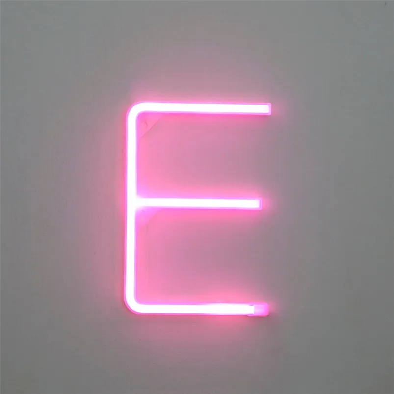 LED Letter Night Lights Plastic Light Up Letters Standing Hanging Warm Pink Light Home Decor Luces Led Decoracion 40JUL2213