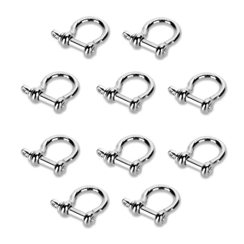 

IALJ Top 10 PCS O Shape Stainless Steel Anchor Shackle Outdoor Rope Paracord Bracelet Buckle