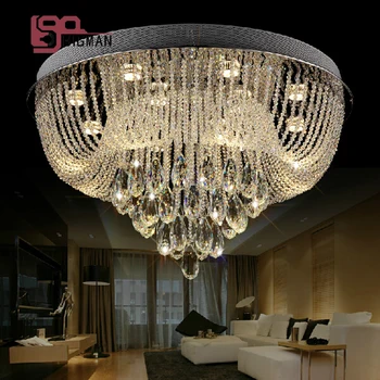 

new modern item LED crystal lights fixtures foyer ceiling light wideth 600mm luxury home lighting