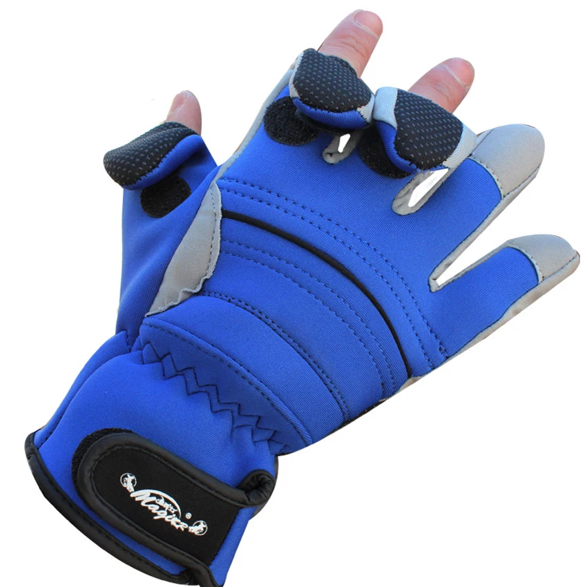 1Pair Front Waterproof Anti Slip Thermal Fingerless/3 Cut Finger