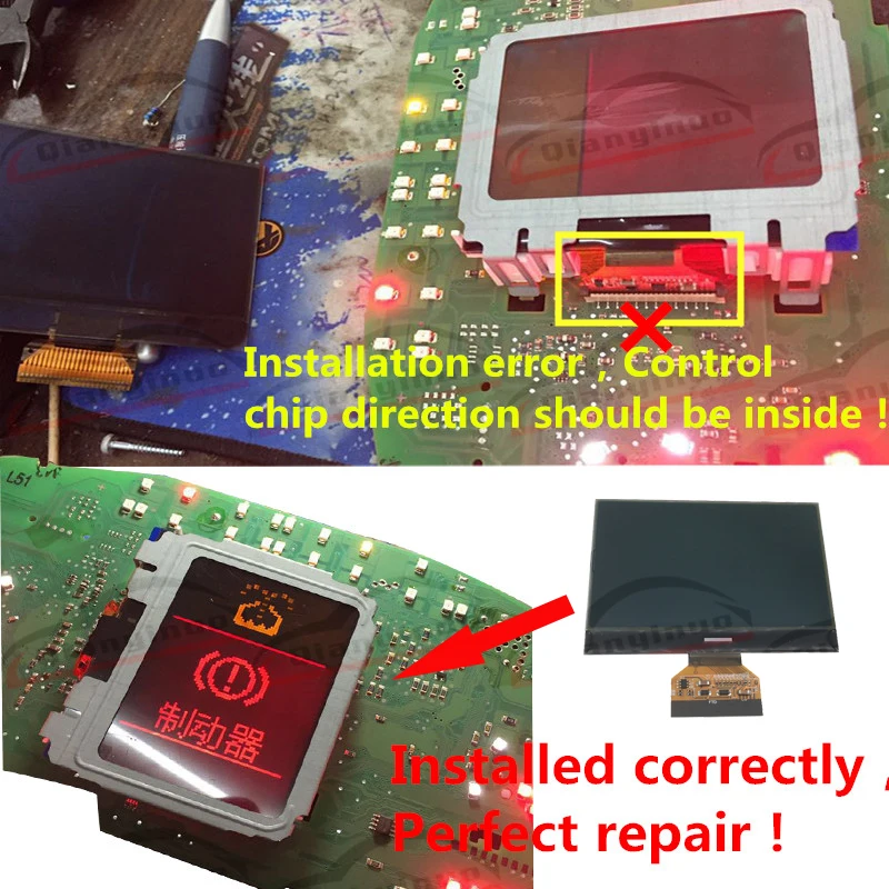 

Qianyinuo Best Quality Dashboard LCD Screen For Audi A4 8E B6 B7 S4 Instrument Cluster LCD Display