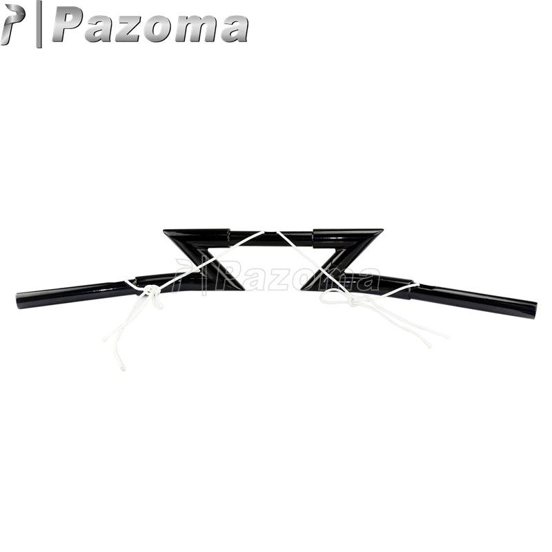 Черный мотоцикл 1 &quotClubman Drag Bar Crazy Z руль для Harley Softail Dyna Sportster XL Touring Bobber Chopper