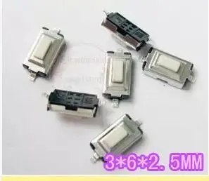 

Free shipping 1000pcs/lot 3*6*2.5 MM 2 Pins 3x6x2.5H