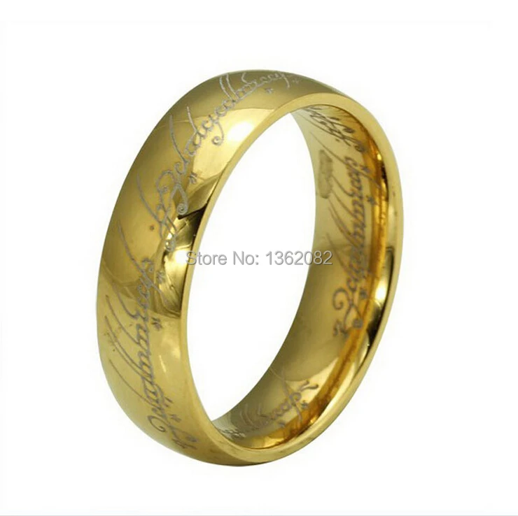 senhua cool men womens jewelry 6mm stainless steel rings 3colors the hobbit lotr the one ring - Lotr Wedding Ring senhua cool men womens jewelry 6mm stainless steel rings 3colors the hobbit lotr the one ring - Lotr Wedding Ring