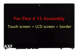 Для Flex-4-15-15-6-034-FHD-LED-LCD-Touch-Screen-Digitizer-Assembly-Glass-Bezel