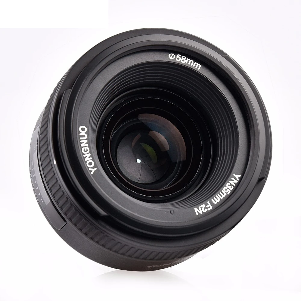Широкоугольный объектив YONGNUO YN35mm F2.0 AF/MF с фиксированным фокусом для Nikon F Mount D7500 D7200