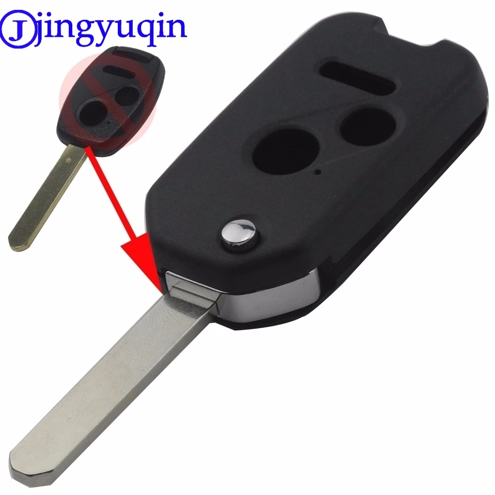 

jingyuqin Blade 3+1 2+1 2/3 Buttons Folding Flip Remote Key Shell Cover For Honda Odyssey Rigeline Accord CRV Civic