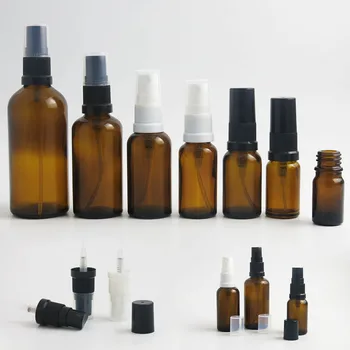 

360 x 5ml 10ml 15ml 20ml 30ml 50ml 100ml Essential Oil Amber Glass Bottles With Sprayer For Liquid Reagent Pipette Portable