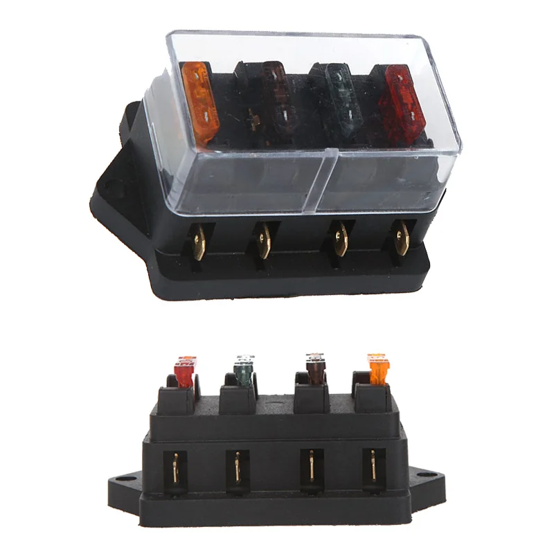 Universal Fuse Holder Car Truck Vehicle 4 Way Circuit Automotive Middle
