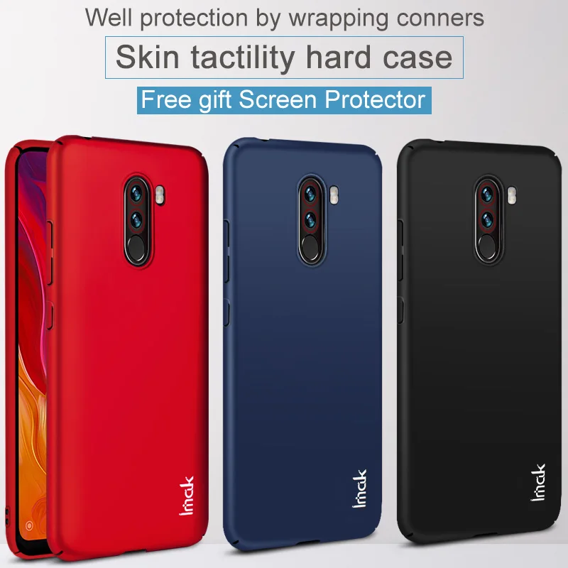 IMAK подставка футляр для Xiaomi PocoPhone F1 (6 18 &quot) роскошные глянцевая защитная пленка на