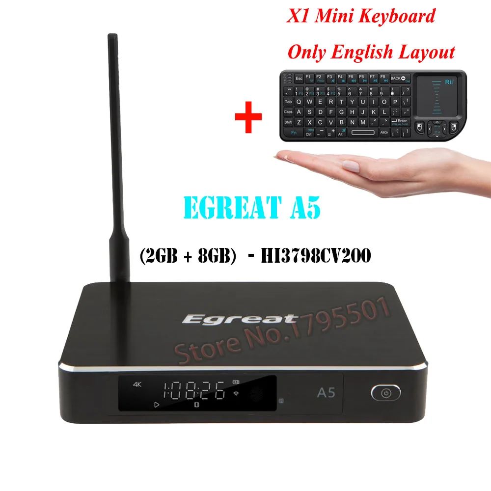 Egreat A5 Smart Android 5,1 tv Box 3D 4K Blu-Ray Smart медиаплеер с HDR USB3.0 Suppot SATA OTA Blu-Ray Disc Dolby Ture HD - Цвет: A5 N Mini X1 English