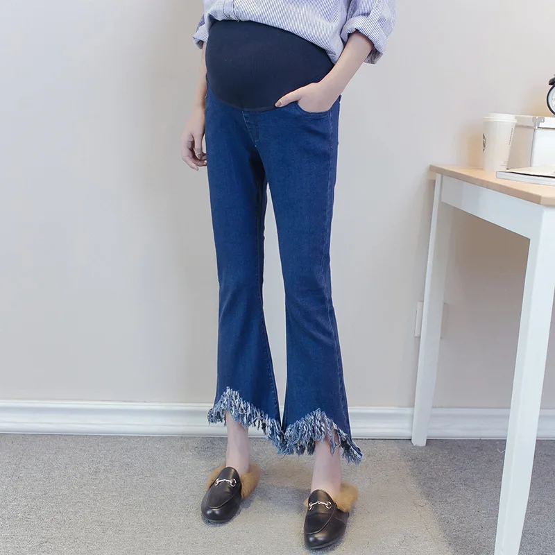 Maternity jeans Spring autumn denim pants for pregnant women fashion
