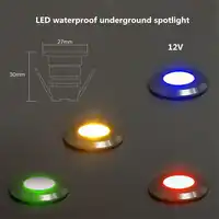 Mini LED Ondergrondse Licht 1W IP67 Tuin Licht Outdoor Waterdichte Ronde LED Stap Lights DC12V LED Dekverlichting LED spotlight RGB