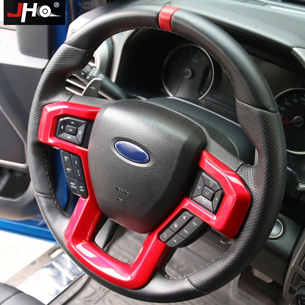 JHO ABS углеродное волокно руль рамка Накладка для Ford F-150 Raptor- аксессуары для пикапов грузовик для укладки волос