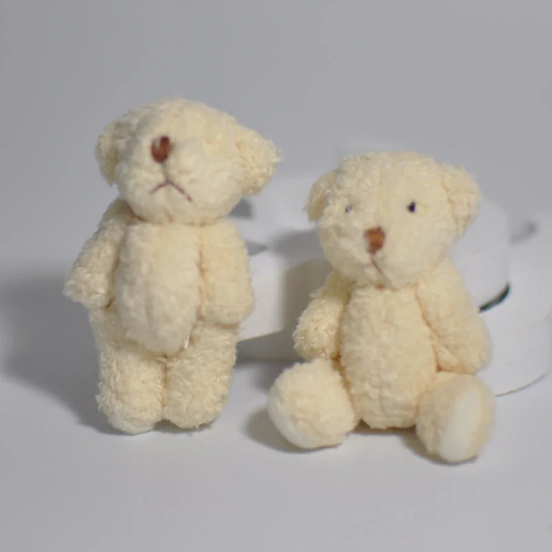 Cute Small Joint Teddy Bears Plush Toys Mini Stuffed Jointed Bear Ted Dolls DIY Bouquet Wedding Party Decor 6cm 50pcs/lot | Игрушки и