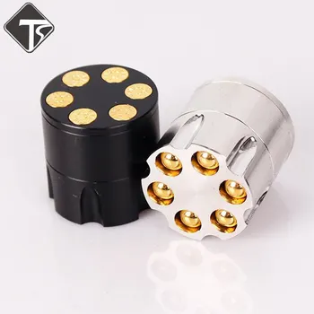 

3 Layers Tobacco Grinder Spice Herb Pulverizer Revolver Bullet Shape Manual Tools Cigarette Tool