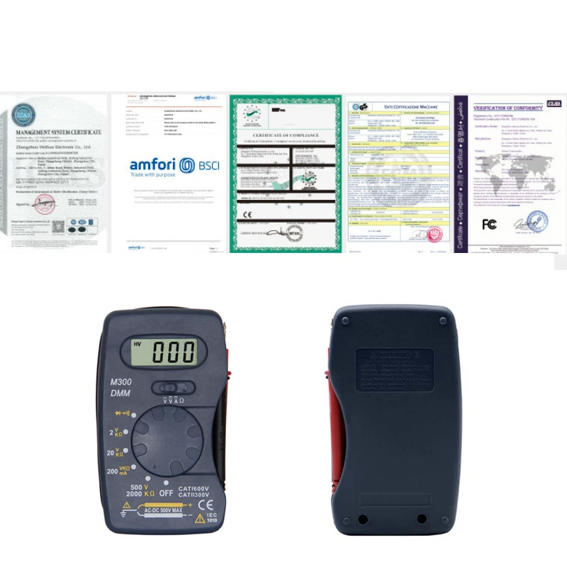 DT83B Pocket Digital Multimeter Ammeter Voltmeter DC/AC Ohm Voltage Multi Current Meters Tester Electrical