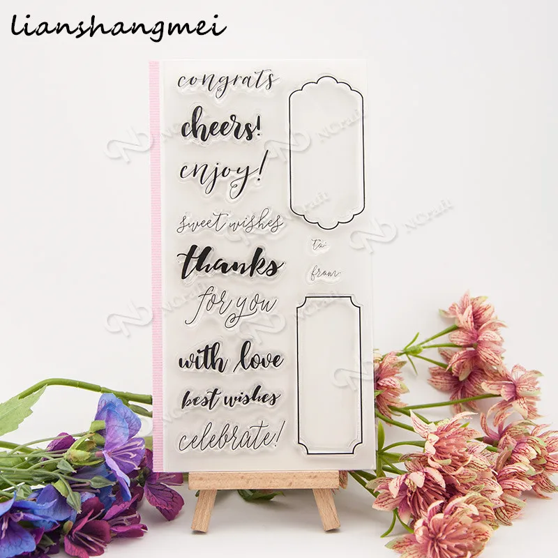 Cheers/с любовью прозрачный силиконовый штамп/печать для DIY скрапбукинга/фотоальбом