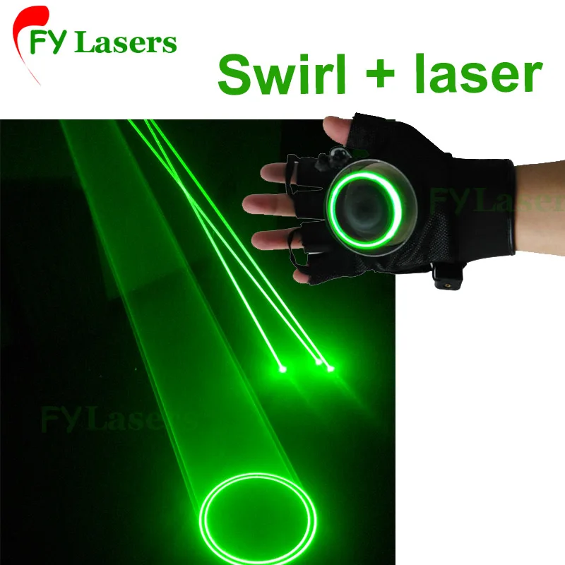 Laser vortex gloves Auto Green Rotating Vortex Laser Glove for Dance