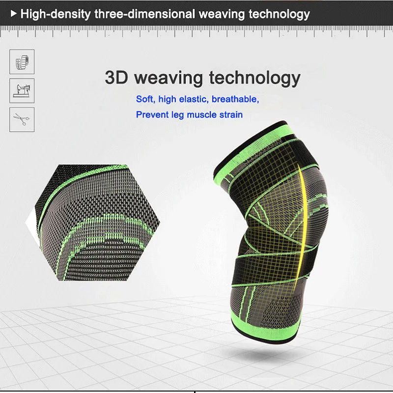 3D плетения наддува Brace Велоспорт Голеностопные бандажи спортивные площадки + колено Поддержка Митенки для женщин