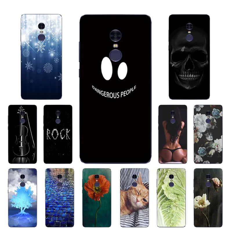 for Xiaomi Redmi Note 4 Case Soft TPU Back Cases 5.5&quot Silicone Cover Piano Printing Bag |