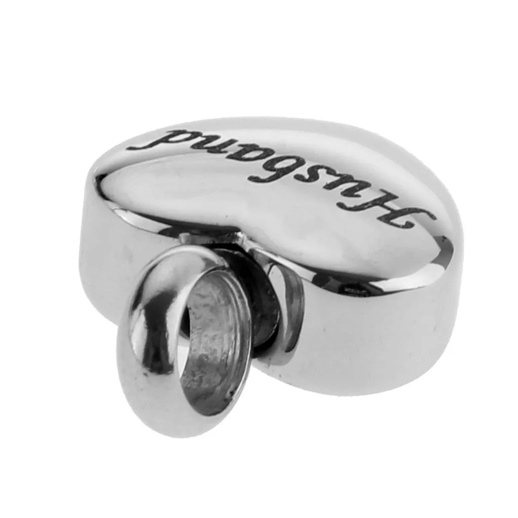 Stainless Steel Love Heart Urn Pendant Memorial Cremation Ash Holder Dad/Mom/Husband/Wife/Brother/Sister