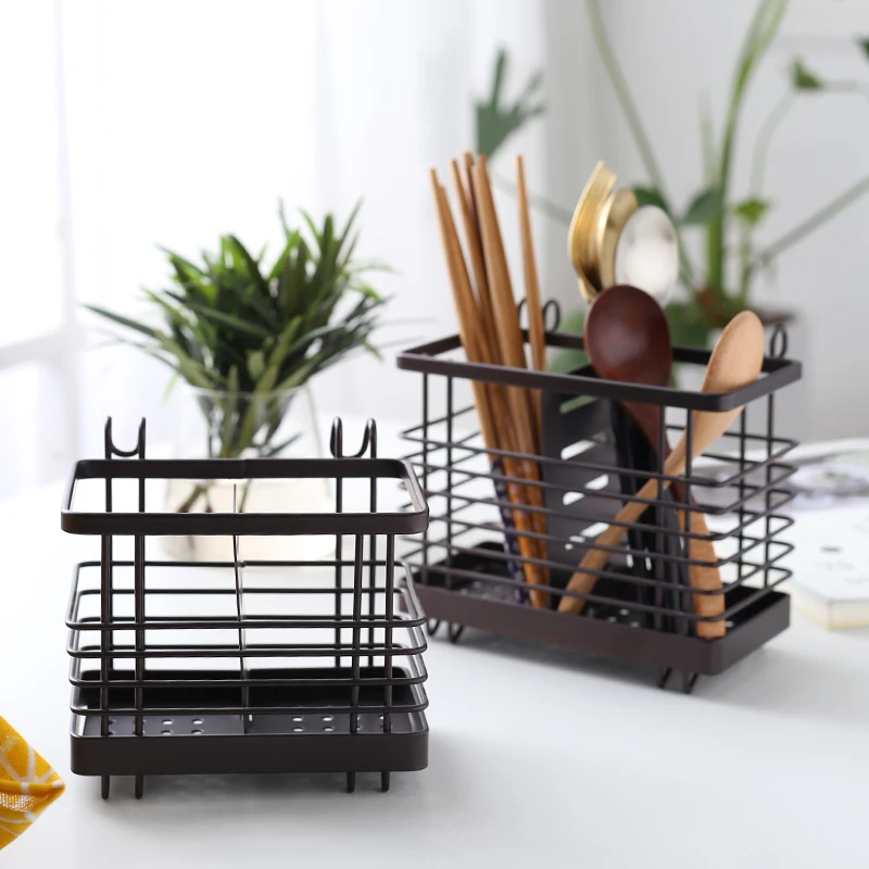

Cutlery storage rack kitchen drain chopsticks holder household multifunctional spoon kitchen utensils chopsticks tube lo1127428