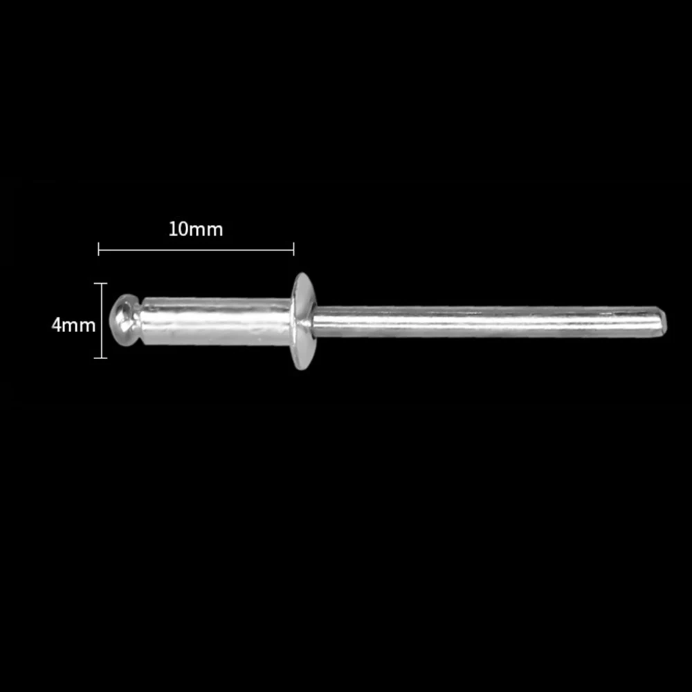 100 шт./компл. 4*10 Серебряный пневматический клепальный молоток заклепки алюминиевая заклепка украшения ногтей слепой Алюминий сплава