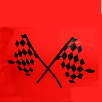 

(100 pieces /lot) Wholesale grid National flag car auto racing vinyl stickers decals car styling car accessories