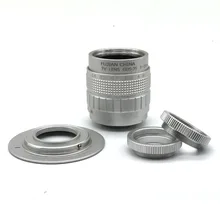 Фуцзянь 35 мм f/1.7 видеонаблюдения Камера объектив для M4/3/MFT крепление Камера и комплект адаптера серебряный Бесплатная доставка