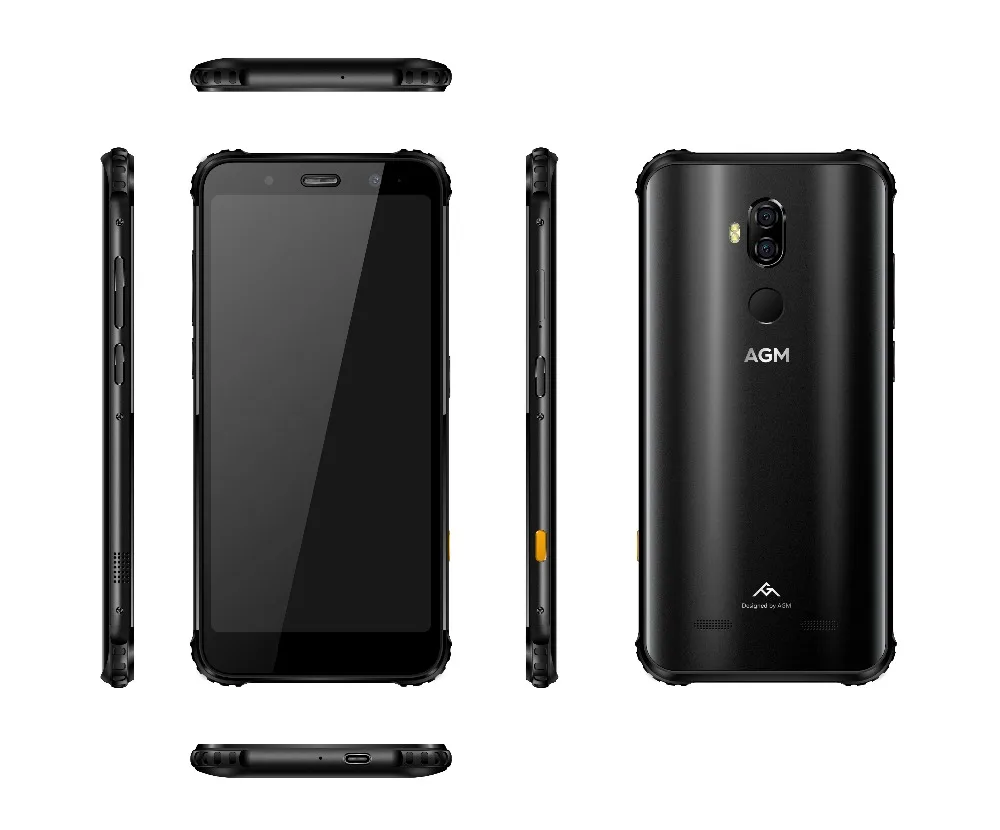 AGM X3 смартфон с 5 дюймовым дисплеем процессором Snapdragon 256 ОЗУ 8 Гб ПЗУ 845 ГБ 12 Мп + 24 МП