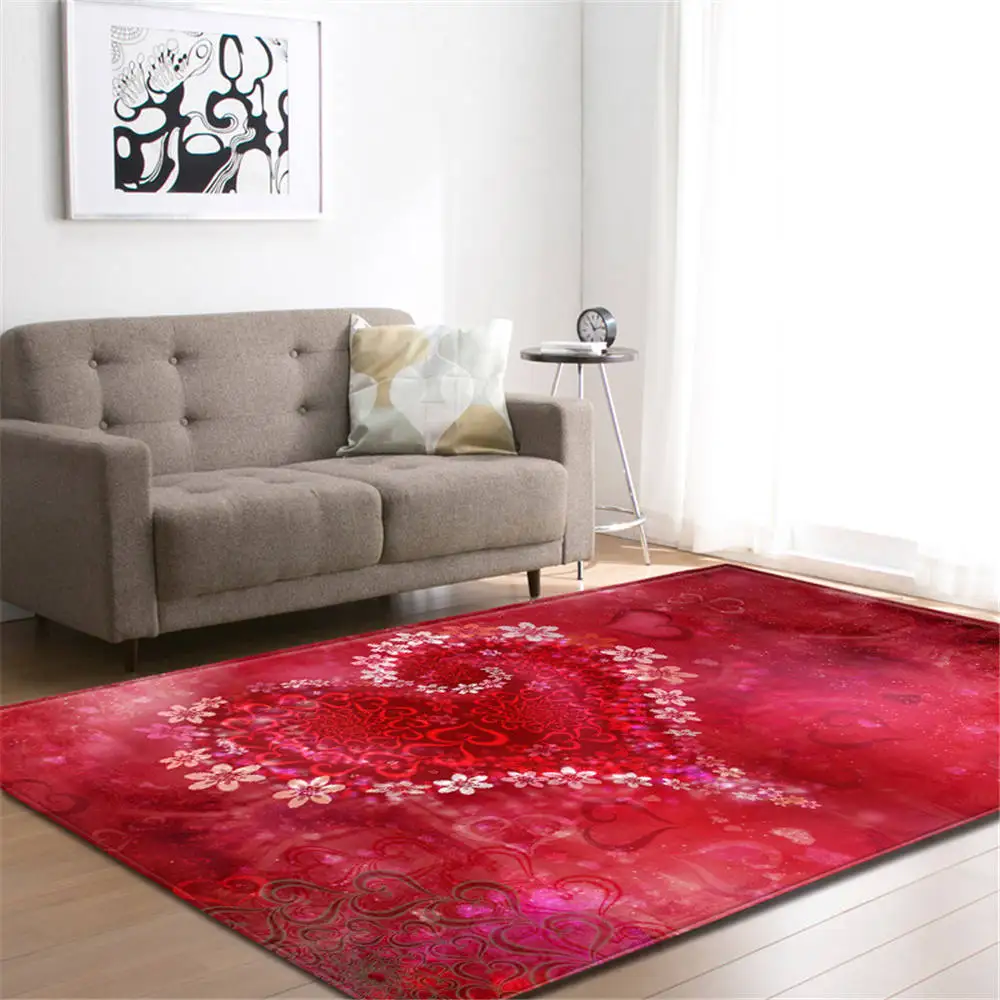 Fashion Romantic Heart Rugs Valentine's Surprise Gift Bedroom Decor