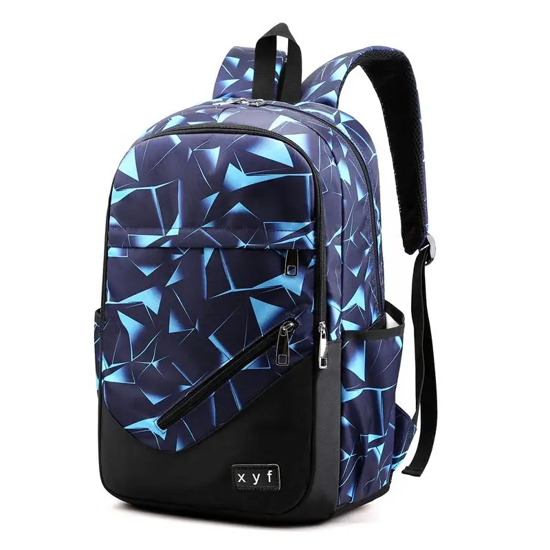 Модная школьная сумка, школьная сумка для подростков, дорожная сумка для колледжа, мужские рюкзаки, трендовая практичная Большая вместительная сумка через плечо - Цвет: Sky Blue
