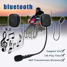 Autoleader Водонепроницаемый 50 м Мото bluetooth шлем гарнитура беспроводной Hands Free bluetooth домофон 13 ч Время воспроизведения для мотоцикла