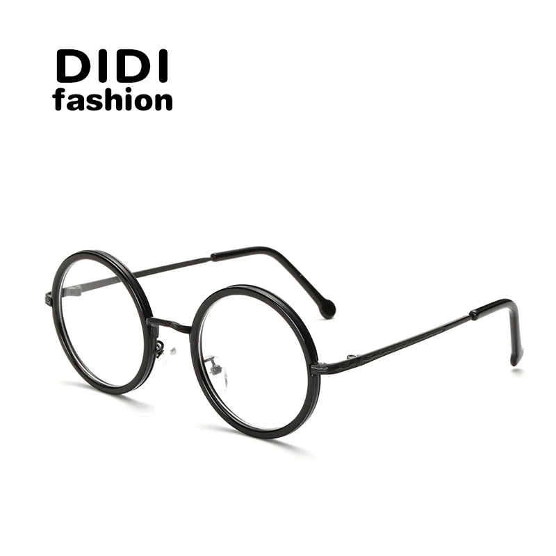 

DIDI Small Round Clear Lens Eyeglass Frame Retro Thin Metal Optical Spectacle Glasses Frame Accessory Brand Designer Oculos H166