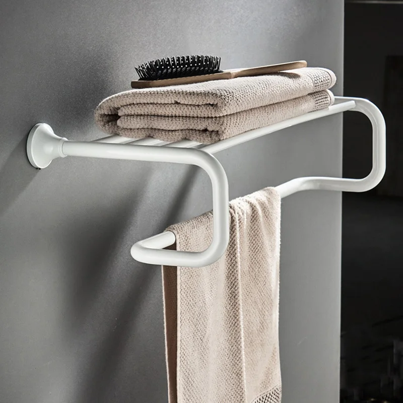 

Solid copper bathroom hardware accessories set white simple towel ring paint paper towel net soap dish tumbler holder