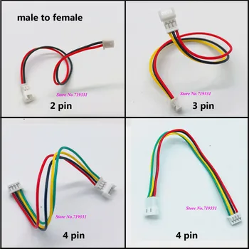 

10pcs Micro Mini JST 1.25mm 2p 3p 4pin Female to Male Connector with Wire