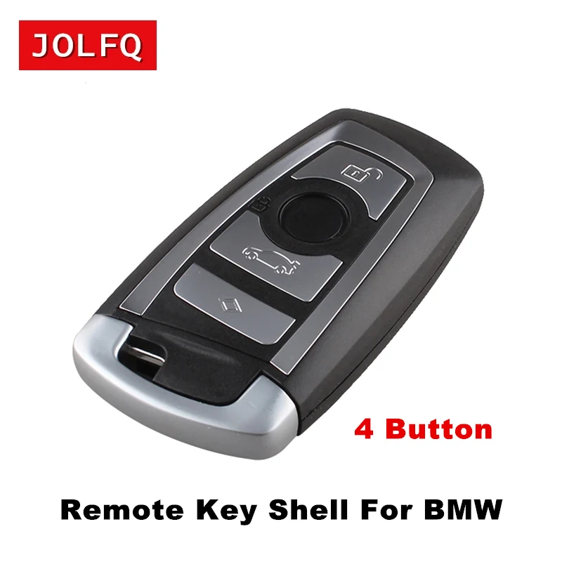 10pcs/lot 3 4 Buttons Smart Remote Keyless Shell for BMW F CAS4 5 Series 7 Series Smart Key Fob Case - Color: 4 button